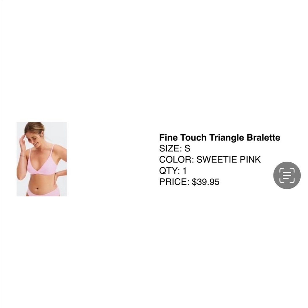 Fine touch pink triangle bralette